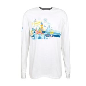 {Disney Parks} Men's Magic Kingdom White Long Sleeve T-Shirt - Size XL